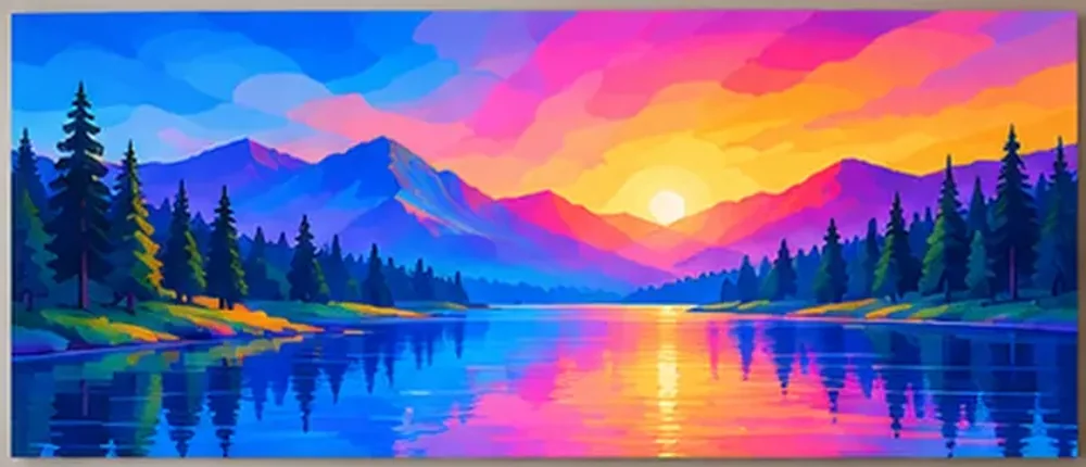 Lac et forêt