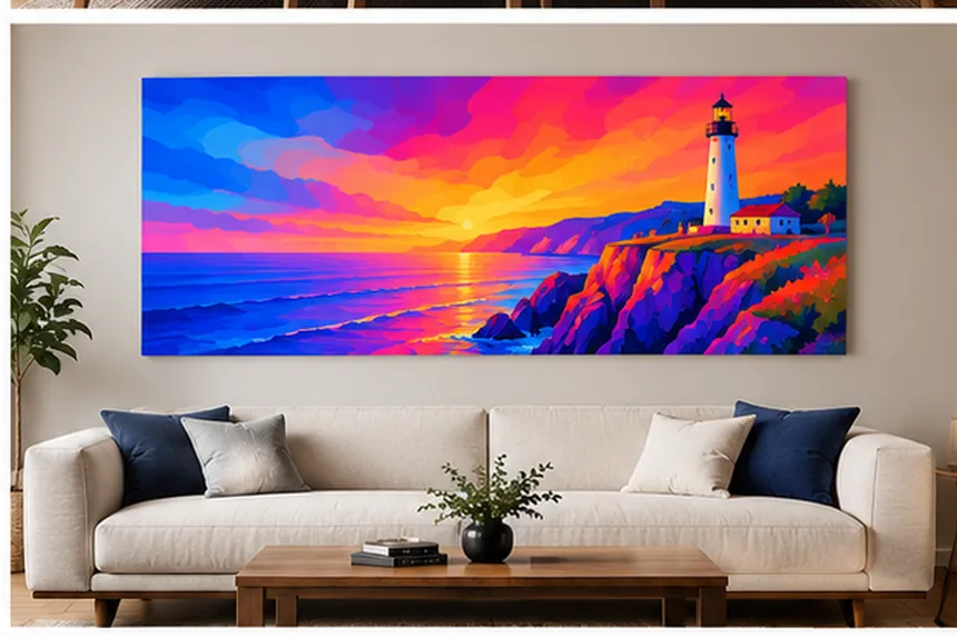 Phare sur une côte rocheuse au crépuscule